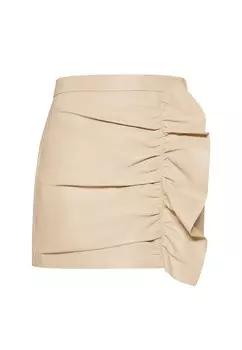 Кожаная юбка faina Skirt, бежевый