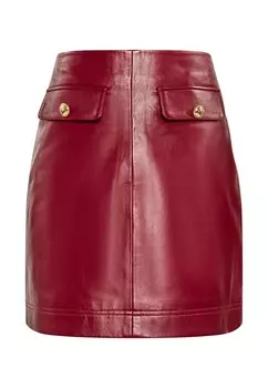 Кожаная юбка faina Skirt, бордо