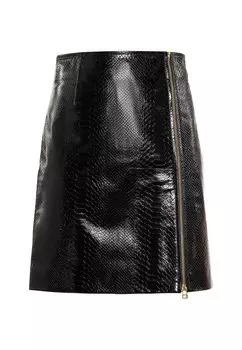 Кожаная юбка faina Skirt, черный