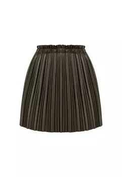 Кожаная юбка faina Skirt, хаки