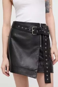 Кожаная юбка Gestuz, черный