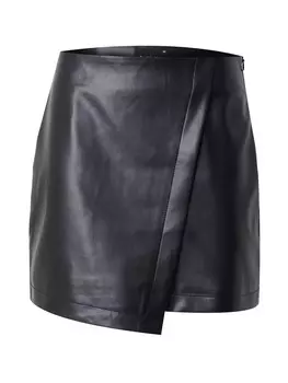Кожаная юбка Gina Tricot Skirt, черный