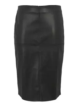 Кожаная юбка Guido Maria Kretschmer Curvy Skirt Maura, черный