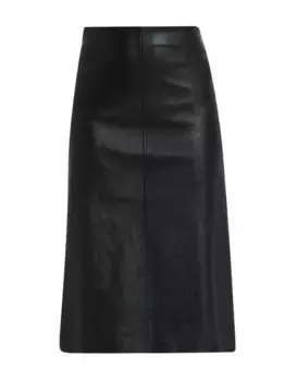 Кожаная юбка-карандаш Brunello Cucinelli, черный
