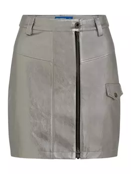 Кожаная юбка KARL LAGERFELD JEANS Skirt, цвет silver grey