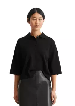 Кожаная юбка Marc O'Polo "из мягкой овечьей кожи", черный