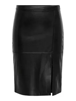 Кожаная юбка ONLY Skirt, черный