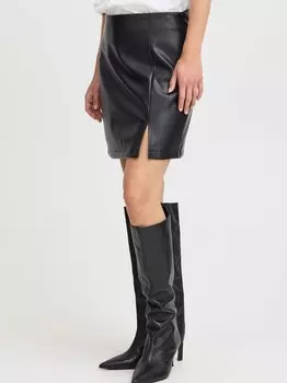 Кожаная юбка от bxdenma B.Young, черный