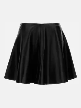 Кожаная юбка-плиссе Haikure, черный