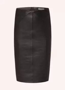 Кожаная юбка рая Reiss, черный