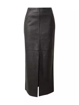 Кожаная юбка REMAIN Skirt, черный