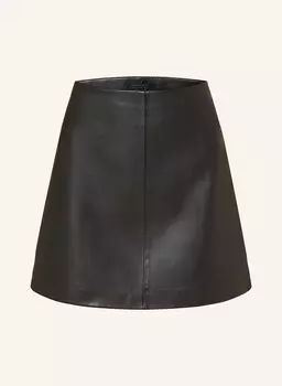 Кожаная юбка ренаи ALLSAINTS, черный