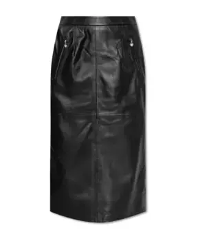 Кожаная юбка рубина Custommade, черный