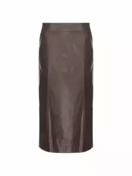 Кожаная юбка SANDBEIGE, коричневый