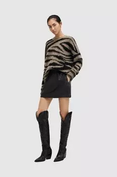 Кожаная юбка SHANA Allsaints, черный