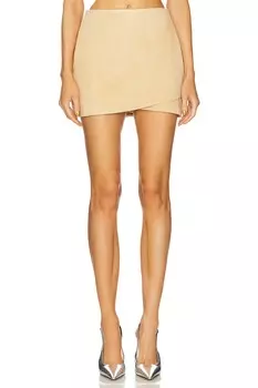 Кожаная юбка-шорты The Sei, мультиколор