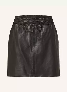 Кожаная юбка STUDIO AR, черный