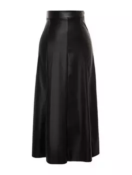 Кожаная юбка Trendyol Skirt, черный