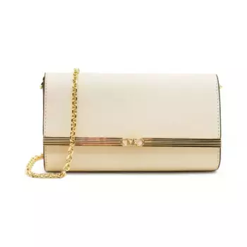 Кожаная вечерняя сумочка LG ew клатч Michael Kors, бежевый