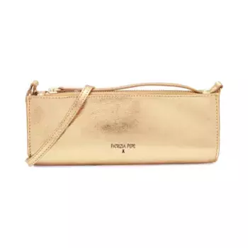 Кожаная вечерняя сумочка Patrizia Pepe, золотой