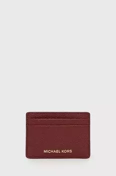 Кожаная визитница 34F9GF6D0L MICHAEL Michael Kors, бордовый