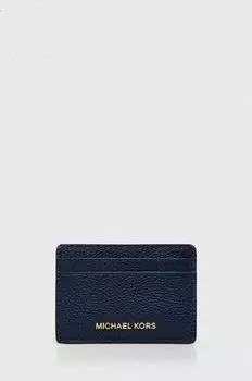 Кожаная визитница 34F9GF6D0L MICHAEL Michael Kors, темно-синий