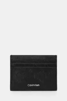 Кожаная визитница Calvin Klein, черный