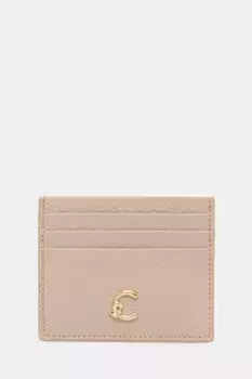 Кожаная визитница Coccinelle, бежевый