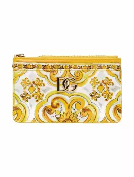 Кожаная визитница DG Dolce&Gabbana, мультиколор