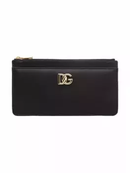 Кожаная визитница DG Logo Dolce&Gabbana, черный