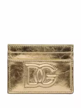 Кожаная визитница DG Logo Dolce&Gabbana, золотистый