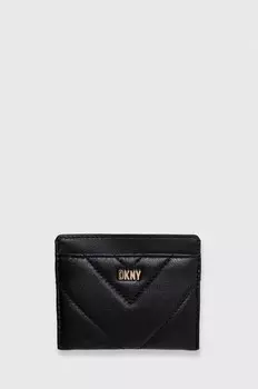 Кожаная визитница Dkny, черный
