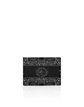 Кожаная визитница для кредитных карт Пейсли Philipp Plein, черный