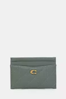 Кожаная визитница Essential Card Case Coach, синий