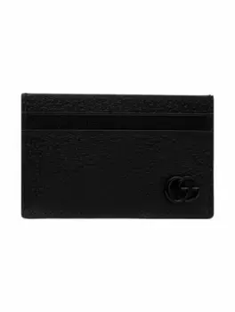 Кожаная визитница GG Marmont Gucci, черный