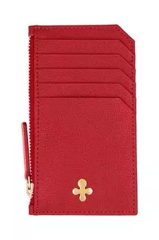 Кожаная визитница Lilou, красный