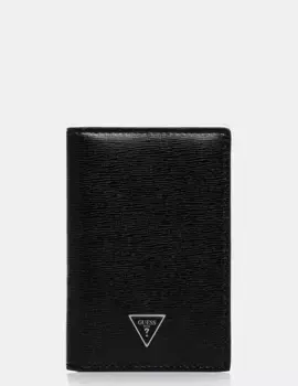 Кожаная визитница MADRID Guess, черный