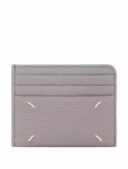 Кожаная визитница Maison Margiela, серый