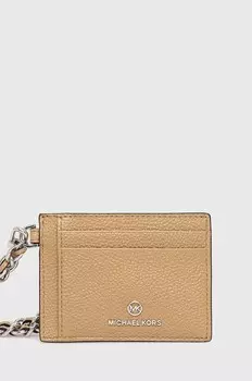 Кожаная визитница MICHAEL Michael Kors, коричневый