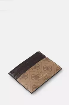 Кожаная визитница MITO Guess, бежевый