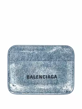 Кожаная визитница с логотипом Balenciaga