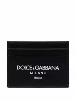 Кожаная визитница с логотипом Dolce&Gabbana, черный