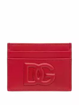 Кожаная визитница с логотипом Dolce&Gabbana, красный