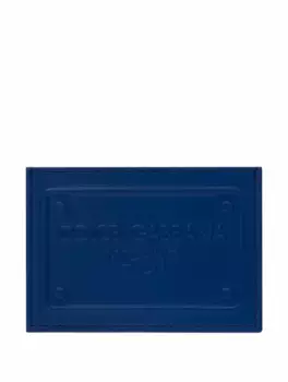 Кожаная визитница с логотипом Dolce&Gabbana, тёмно-синий