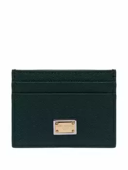 Кожаная визитница с логотипом Dolce&Gabbana, зелёный