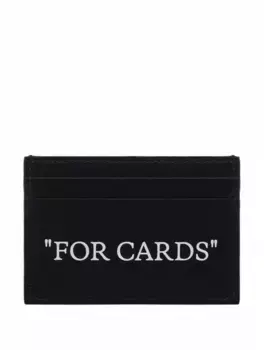 Кожаная визитница с логотипом Off-White, черный