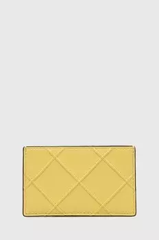 Кожаная визитница Tory Burch, желтый