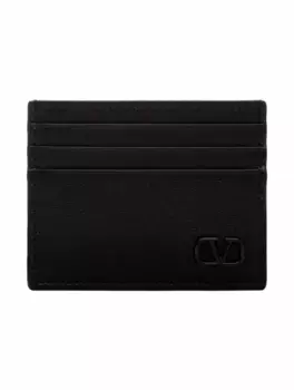 Кожаная визитница V-logo Valentino Garavani, черный