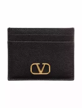 Кожаная визитница V-logo Valentino Garavani, черный