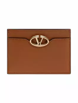 Кожаная визитница V-logo Valentino Garavani, коричневый